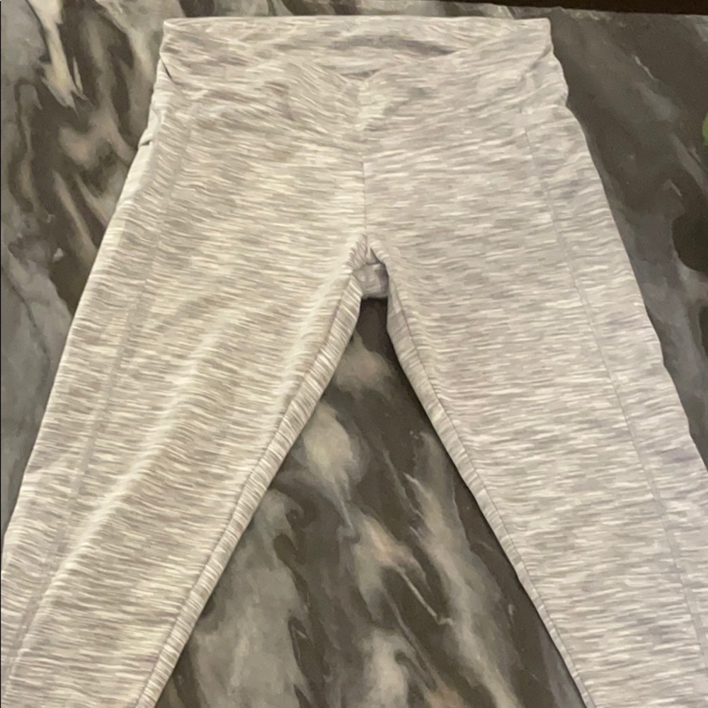 Danskin Grey/white striped leggings